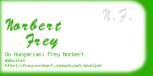 norbert frey business card